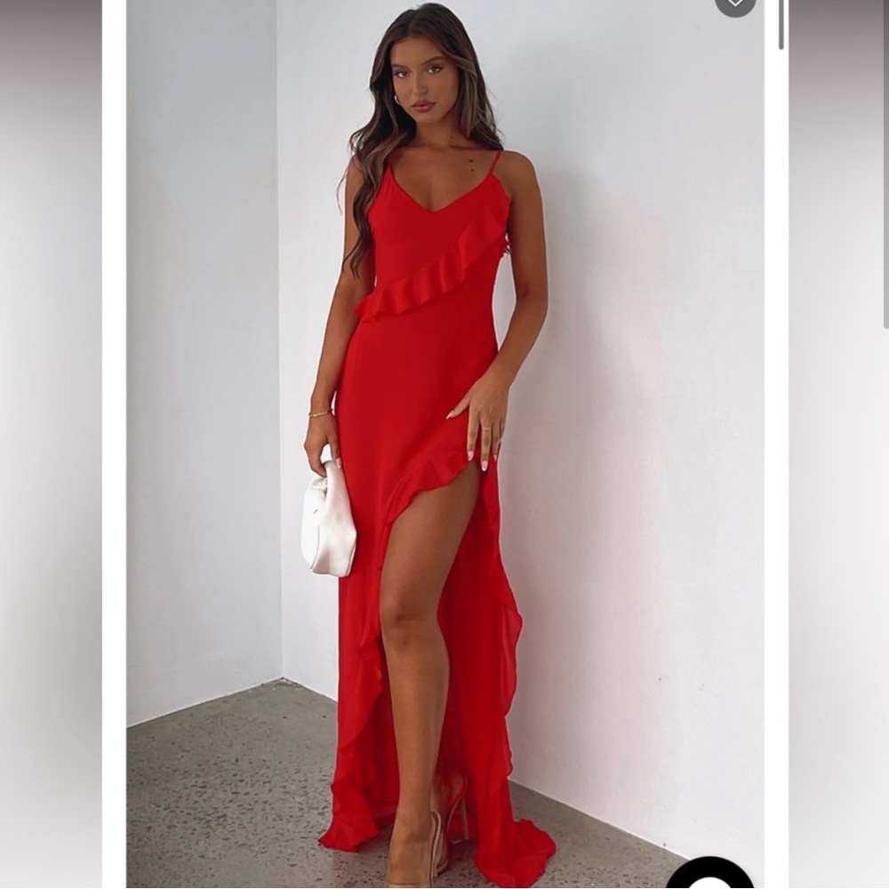 Red End Of The Road Maxi Dress